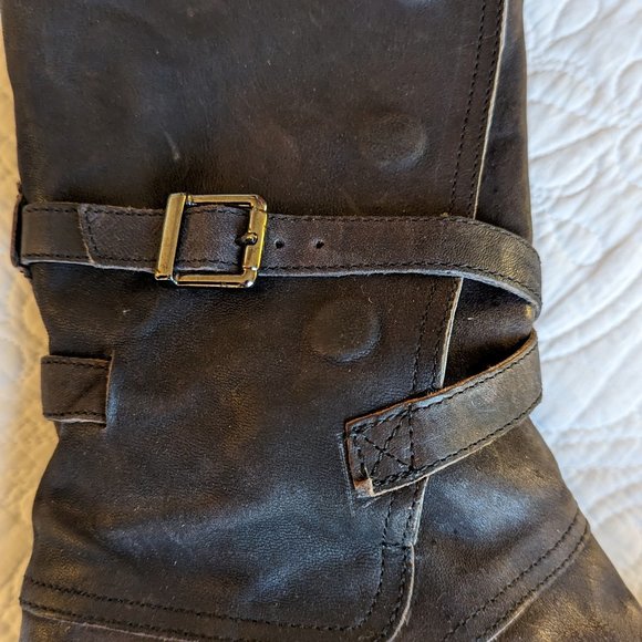 Moto Boots - Distressed look- from Italy  Size 38 - Picture 6 of 8